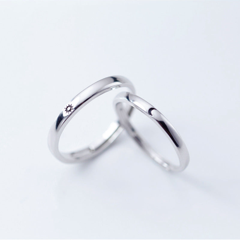 24 Joyas - Coppia di anelli regolabili, ideali come fedi per innamorati, Regalo romantico ideale per fidanzamento, Natale, anniversario 24 Joyas - Coppia di anelli regolabili, ideali come fedi per innamorati, Regalo romantico ideale per fidanzamento, Natale, anniversario