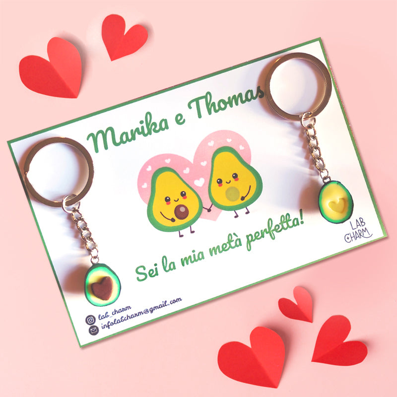 Portachiavi Gatto Coccolone - Set Da 2, Portachiavi Donna Per Coppie E Amiche, Regalo Originale