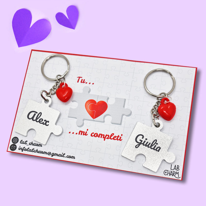 Set 4 Portachiavi Amicizia Puzzle In Lega Con Incisione Best Friend Forever – Regalo Per Amici