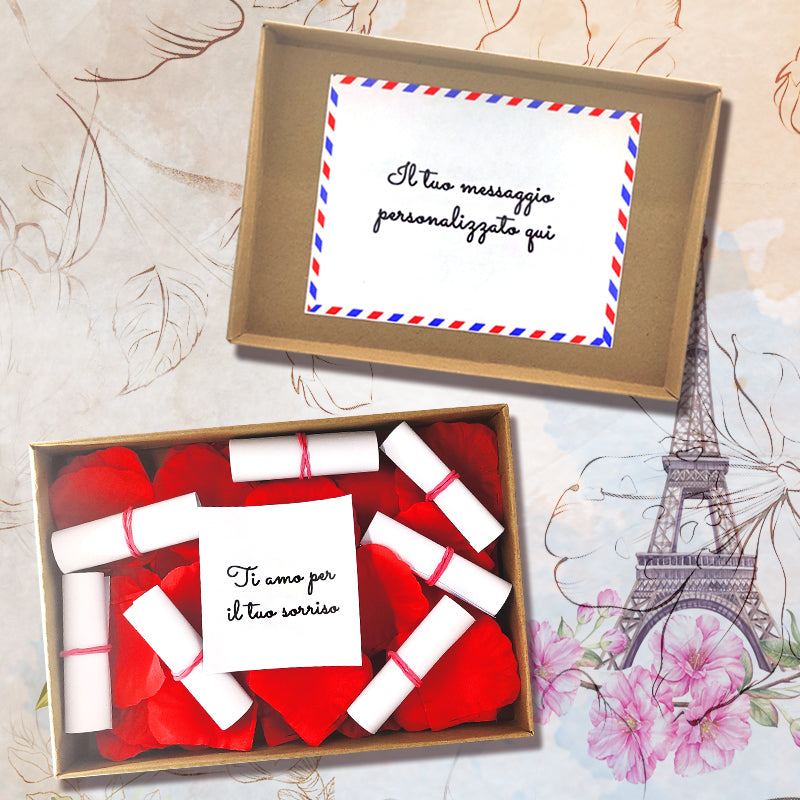 Barattolo '10 Motivi Per Cui Ti Amo' - Regalo Romantico Artigianale Per Lui O Lei - Versione Rosso Romantico